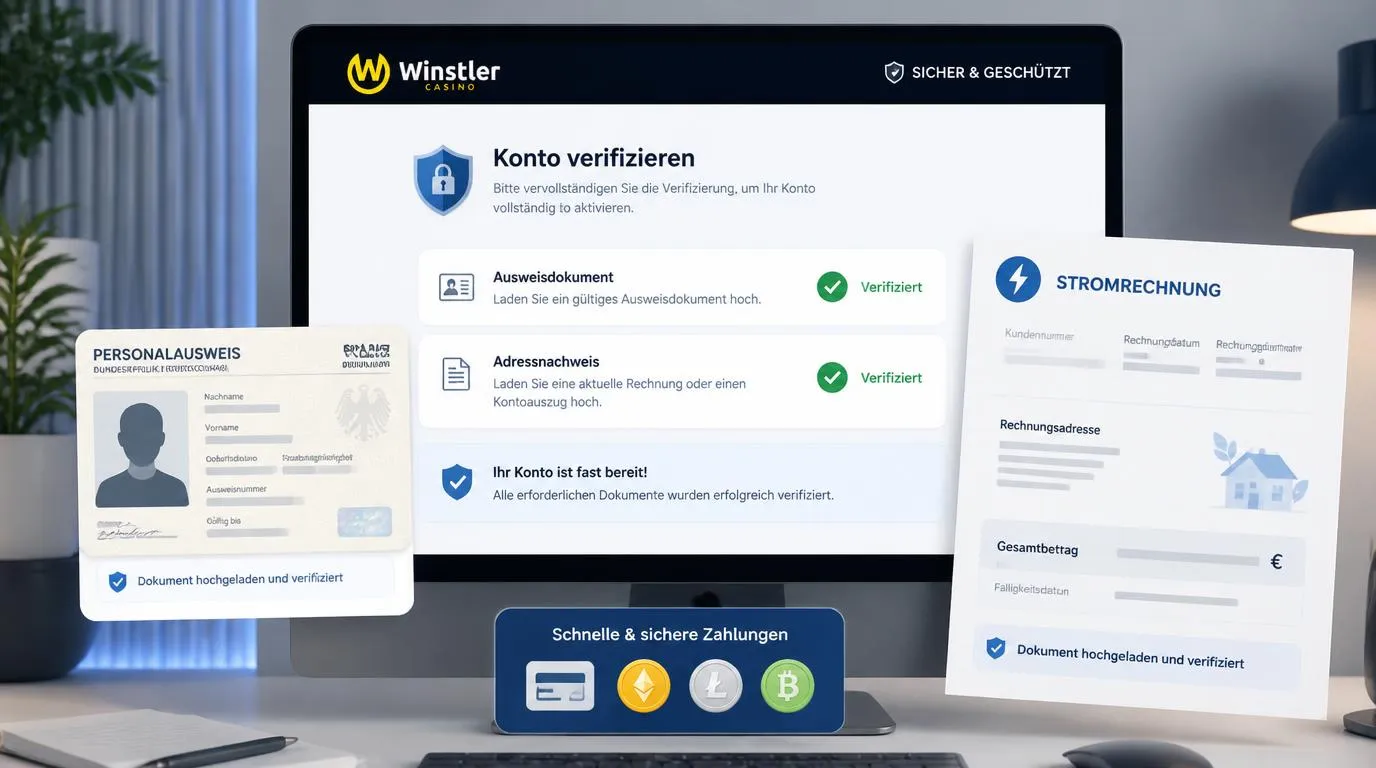 Digitale Kontoüberprüfung mit Ausweis und Adressnachweis für die vollständige Freischaltung